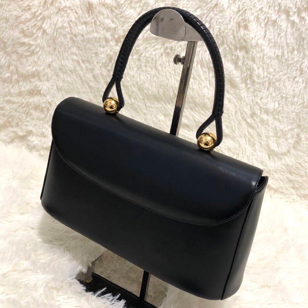 新品同様✨ハマノ ロイヤルモデルハンドバッグ フォーマル　皇室御用達 ブラック