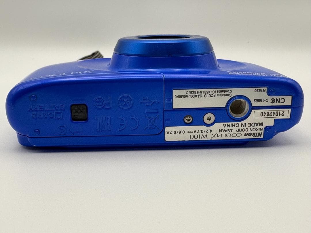 【美品】　Nikon COOLPIX W100 青　デジカメ　箱付　SDカード付