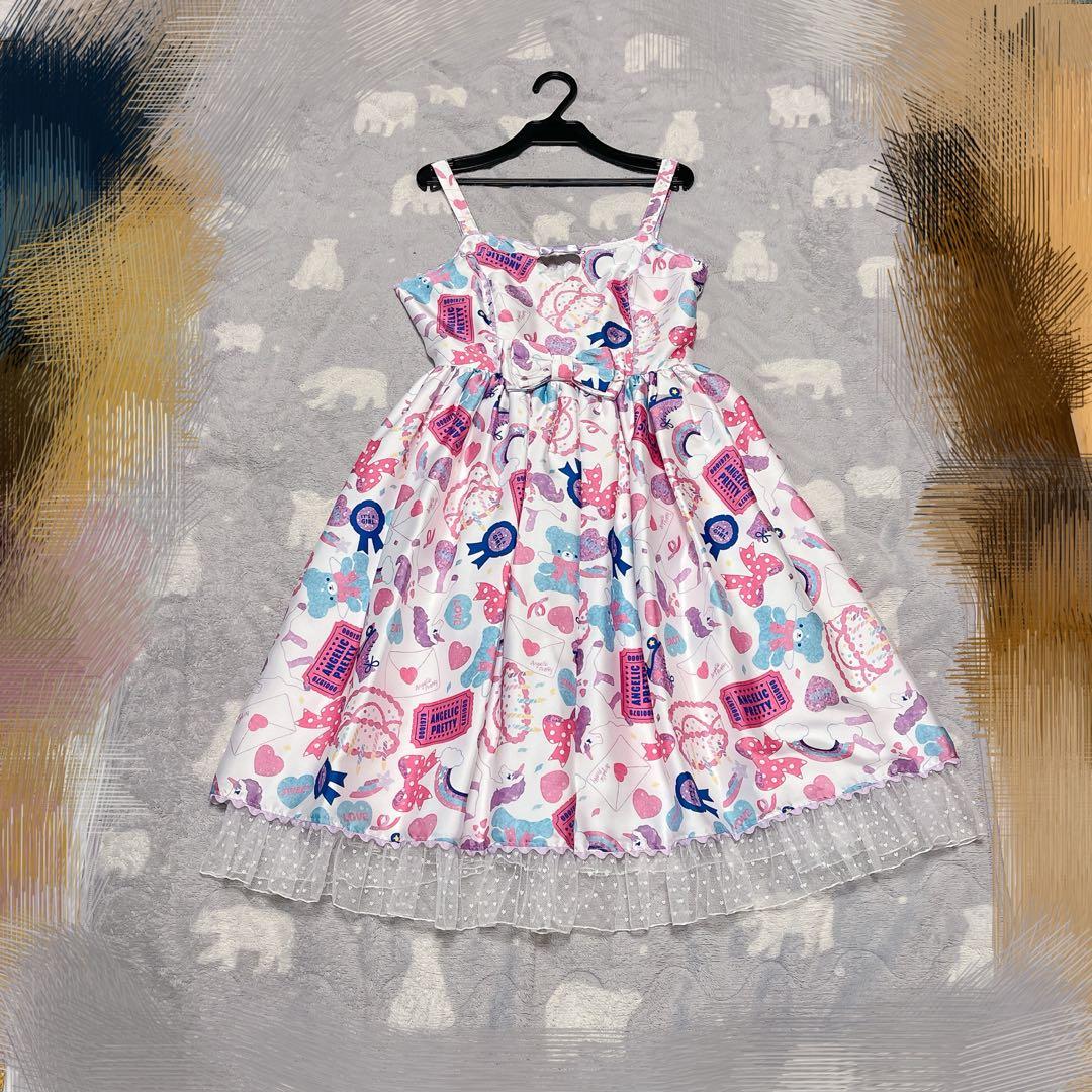 angelicpretty girlystickerジャンパースカート&バレッタ