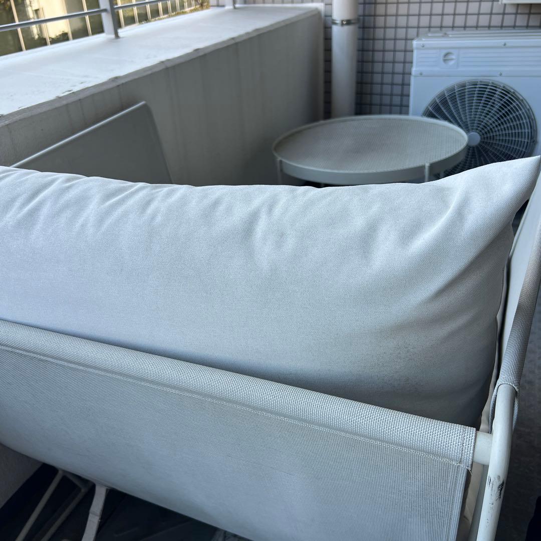 IKEA HAVSTEN ハーヴステン アームチェア 屋外用, ベージュ