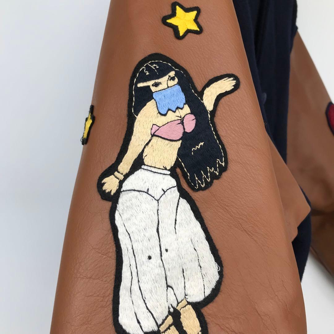 BLACK WEIRDOS スタジャン　L　牛革