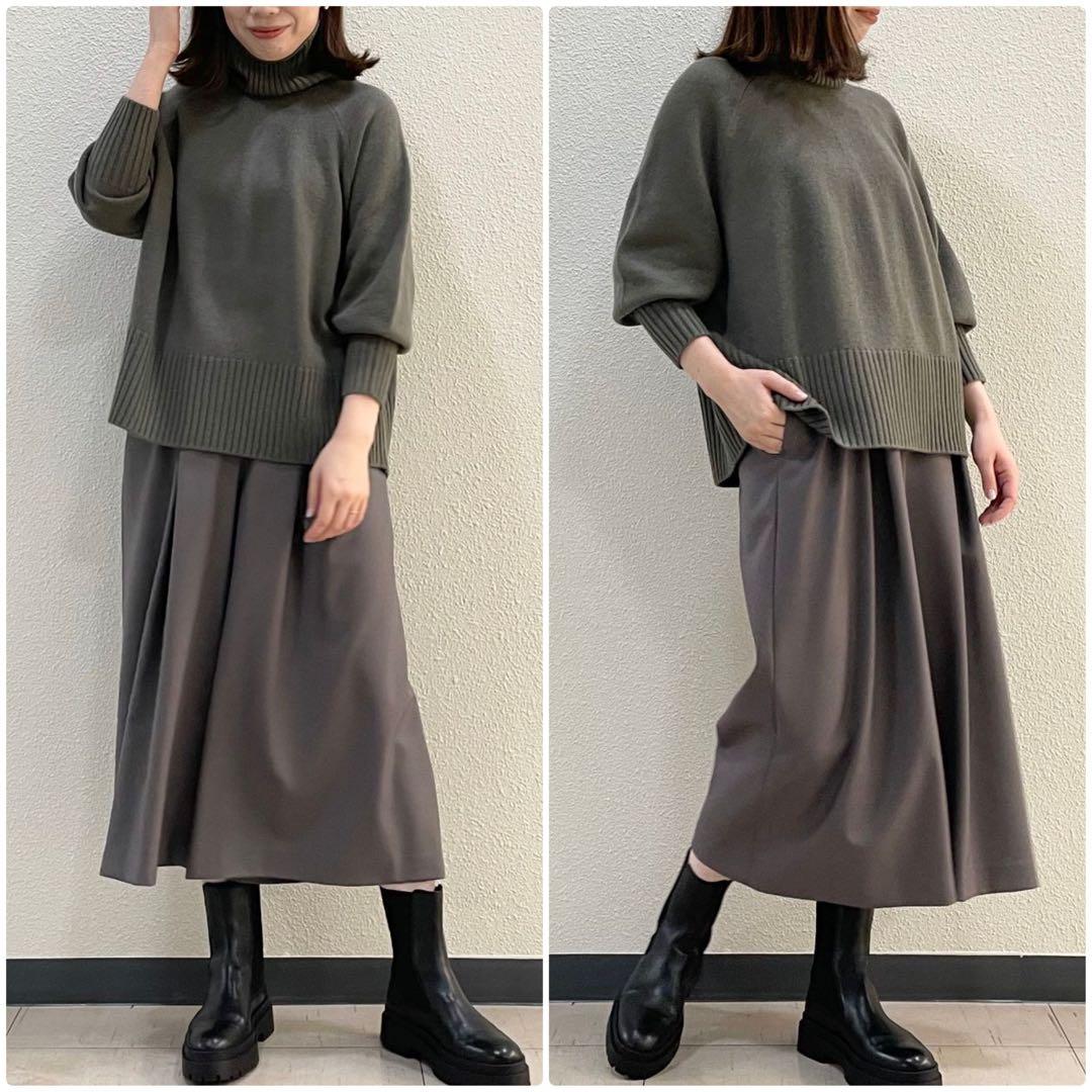 theory luxe 22AW New Saxonyワイドフレアパンツ　36