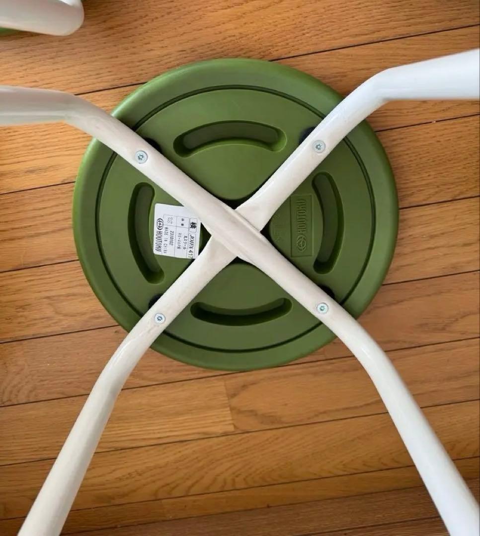 ホウトク　丸椅子　グリーン4脚セット