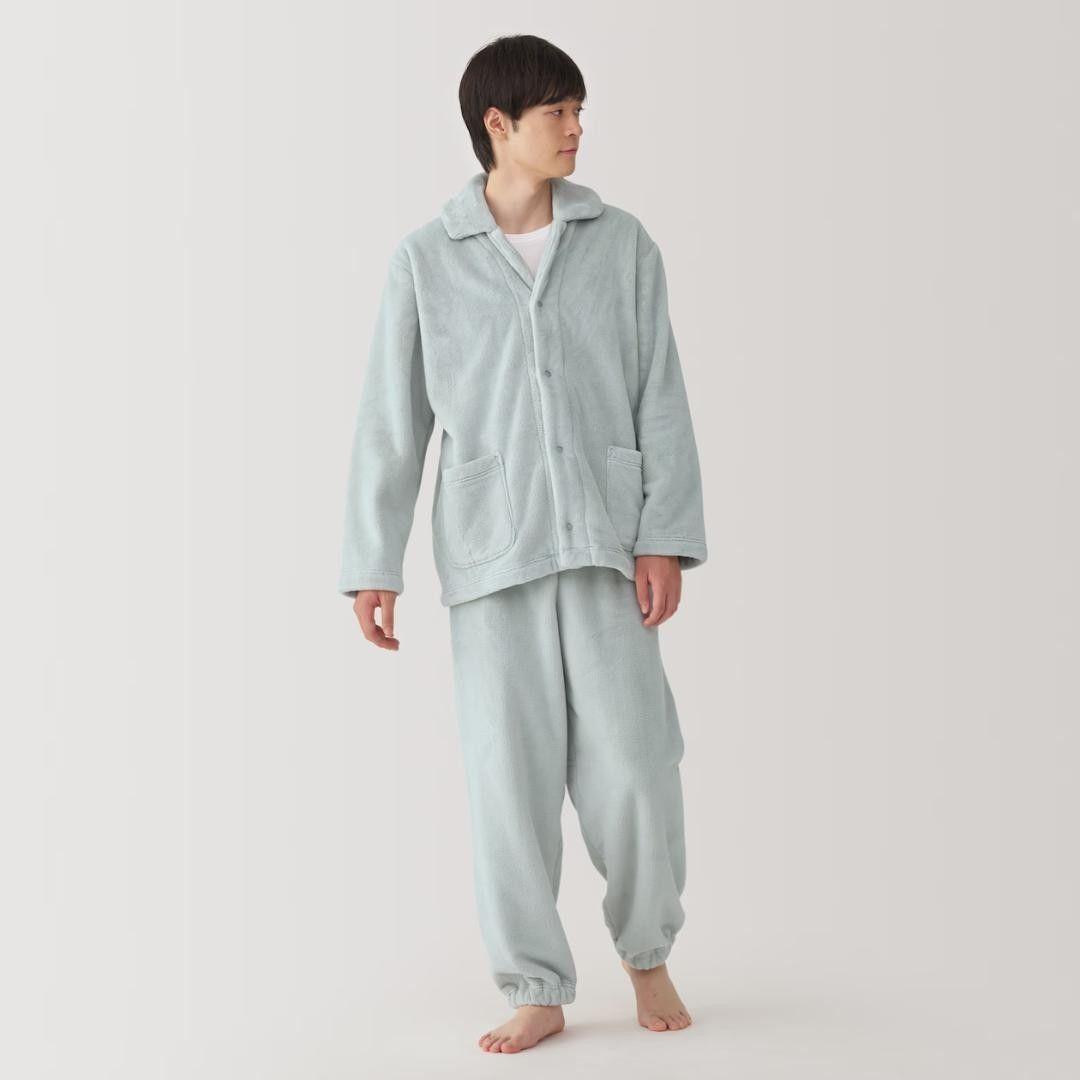 【新品】無印良品 紳士 静電気が起きにくい 着る毛布 パジャマ Mサイズ