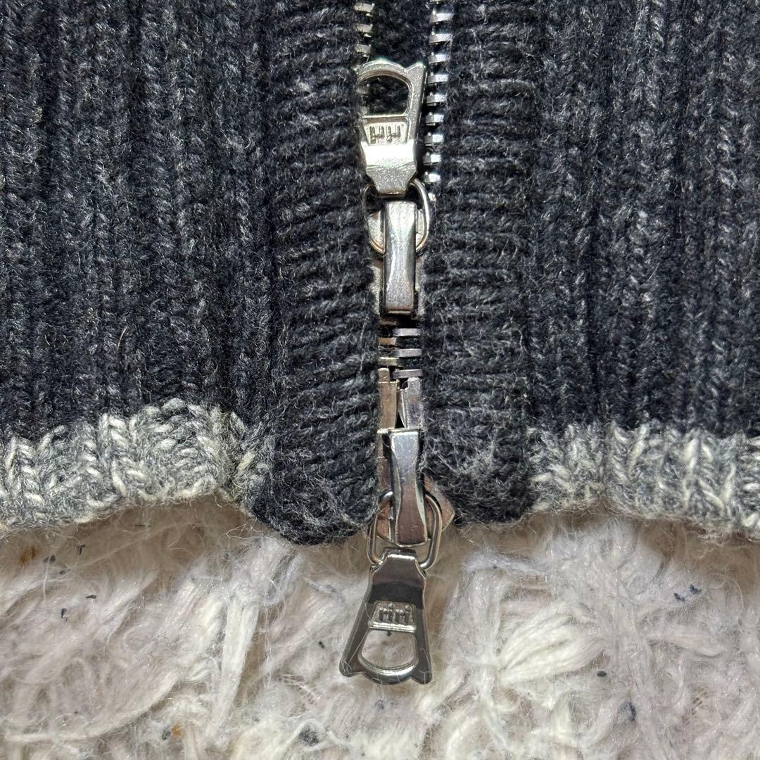 美品　ポールスミス　ドライバーズニット　四者混　ダブルファスナー　カシミヤ　黒