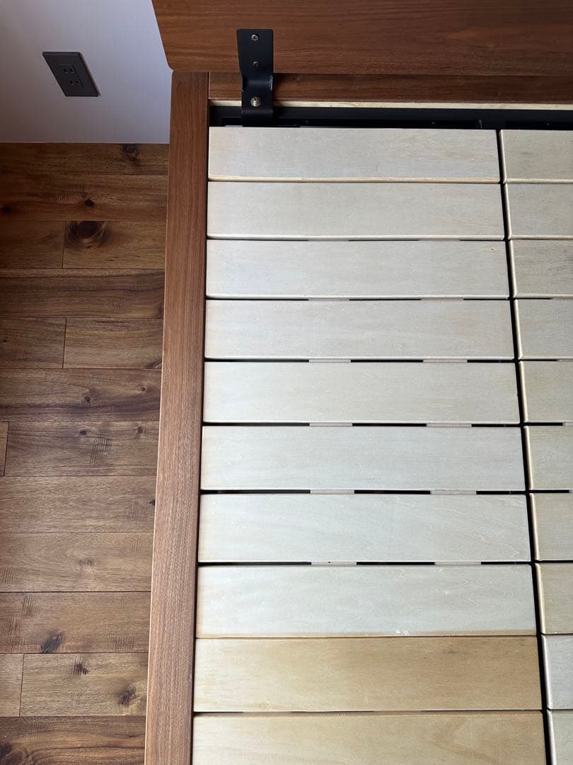 送料込 直渡可 MUJI セミダブルベッド + 西川AiR ハード セット