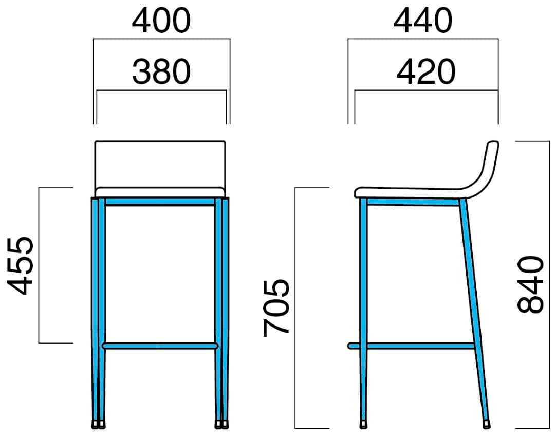 リカルドスタンド クオンQUONのカウンターチェア カフェ・BAR・飲食店