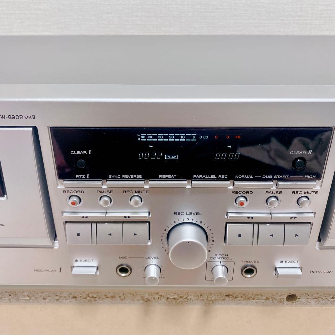 TEAC W‑890R MKII ダブルカセットデッキ オートリバース搭載
