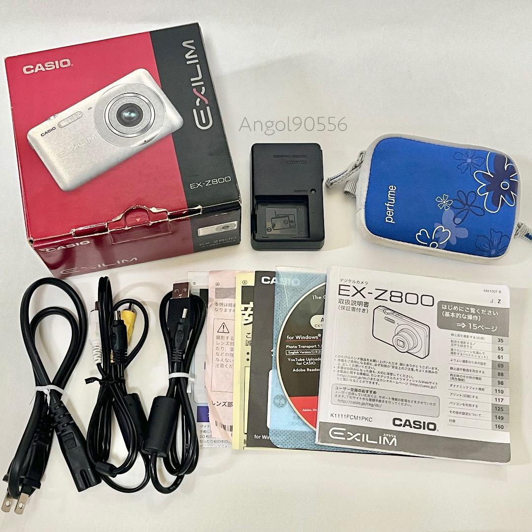 美品 CASIO EX-Z800 コンパクトデジタルカメラ ブルー 取説 箱
