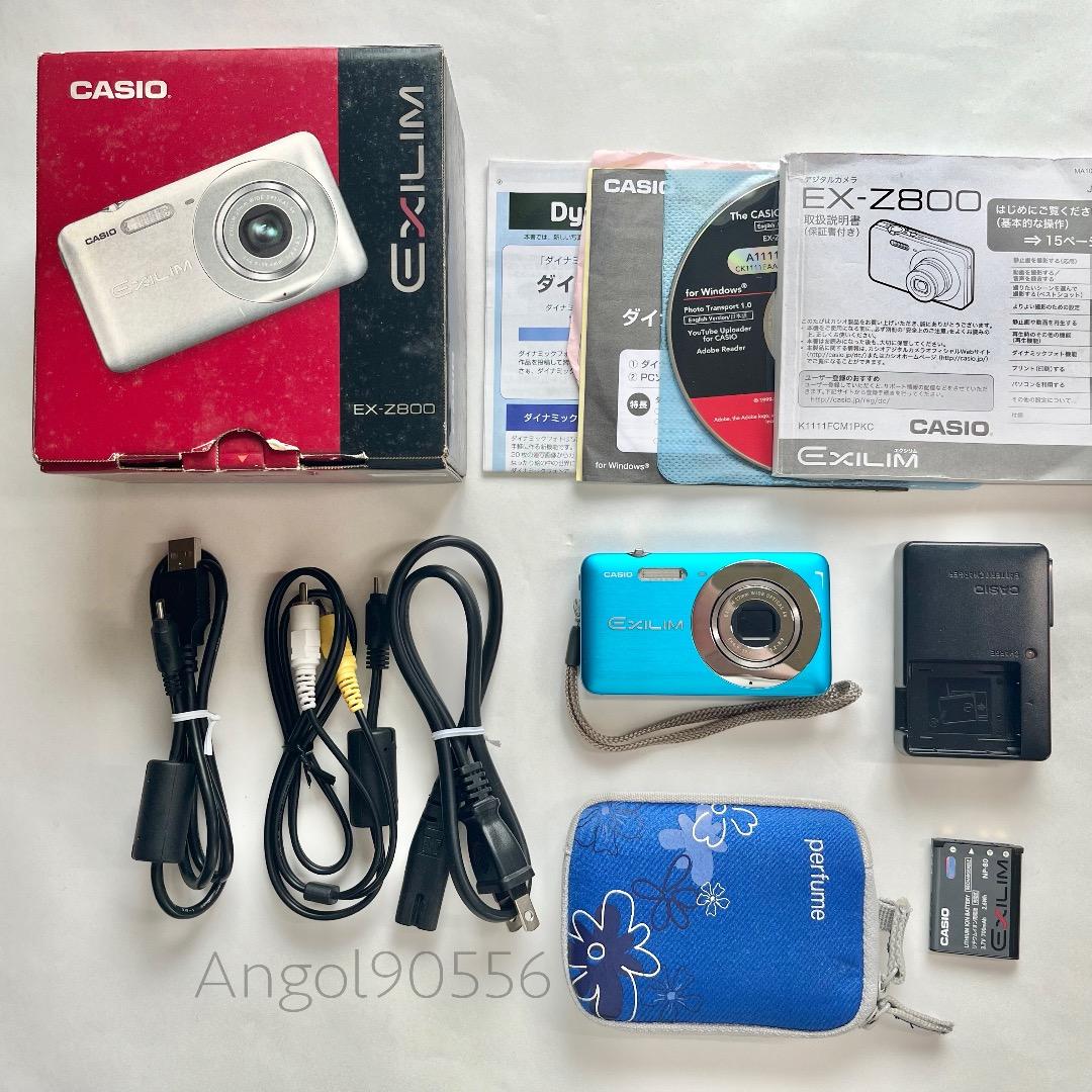美品 CASIO EX-Z800 コンパクトデジタルカメラ ブルー 取説 箱