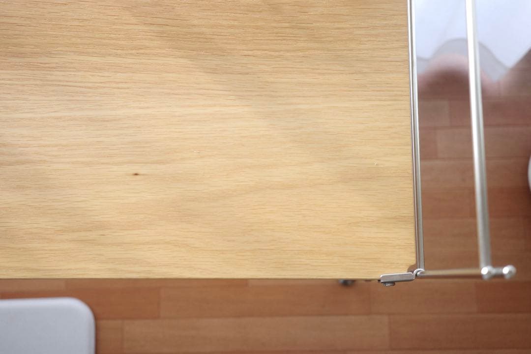 ラムにく【美品】無印良品 ステンレスユニットシェルフ　オーク