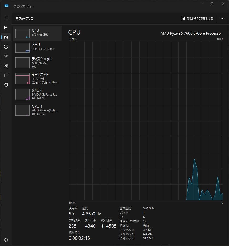 オ*ー様 AMD Ryzen 5 7600 CPU クーラー付き　動作品