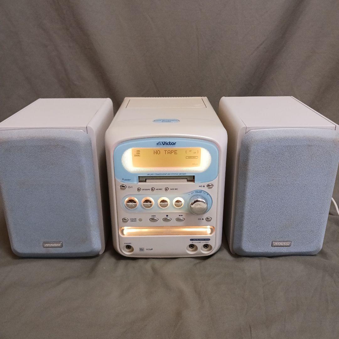 【動作確認済】Victor ビクター カセット CD MDコンポ UX-QX1