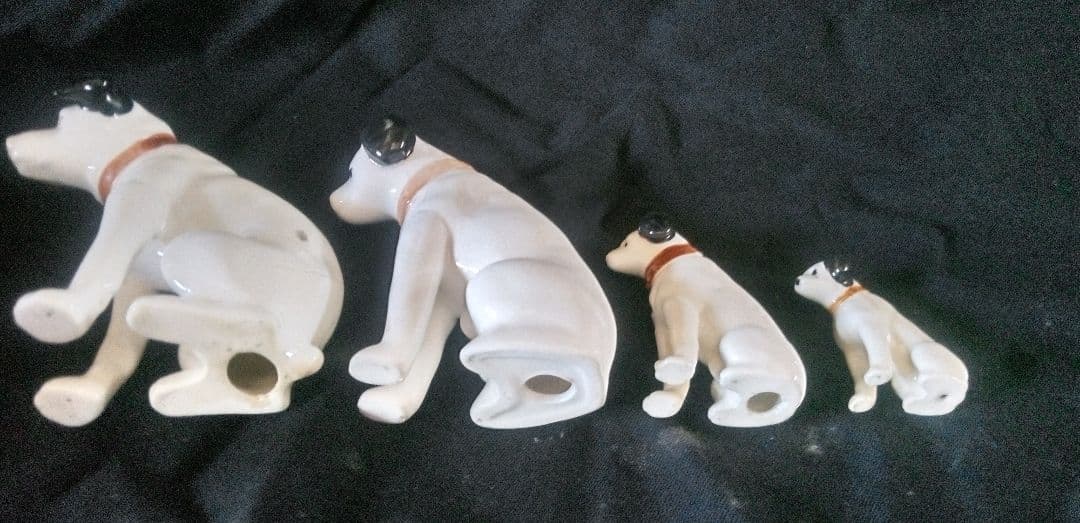 Victor ビクター 犬 ニッパー 陶器製 12体 セット 当時置物