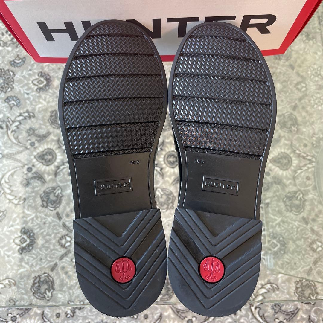 HUNTER リボンローファー　レインシューズ