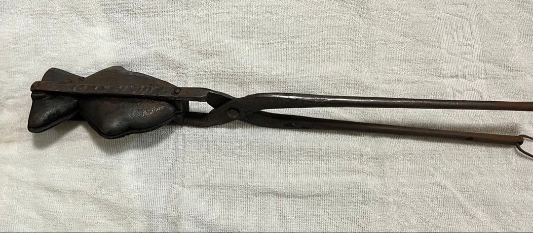 【希少・一丁焼き】鋳鉄製 たい焼き器 天然物　天然もの