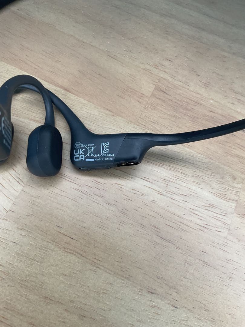 Shokz OpenRun S803骨伝導イヤホン 充電ケーブル付　現状品
