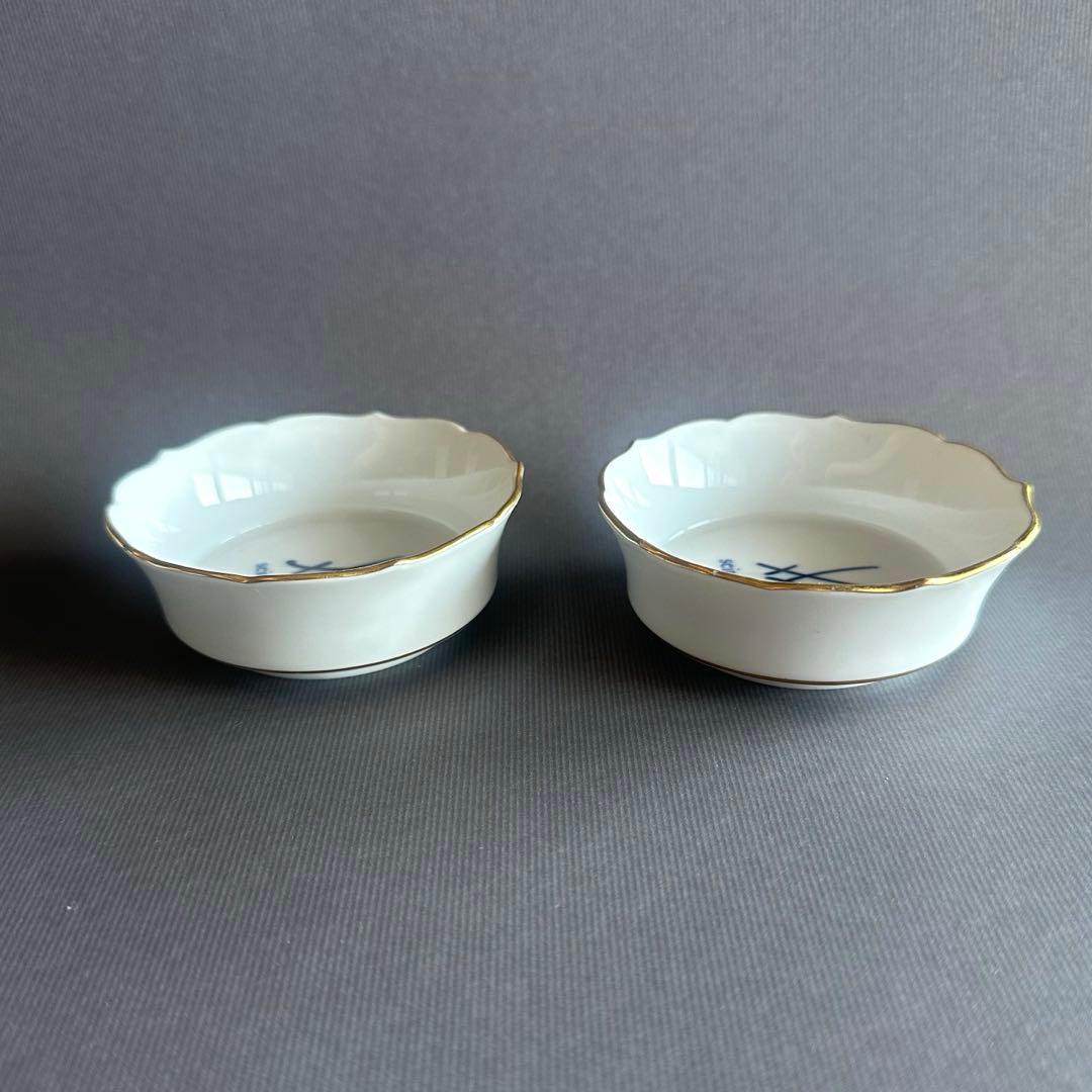 マイセンMeissen◇歴代剣マーク　金彩小皿　５枚セット◇アクアティンタ