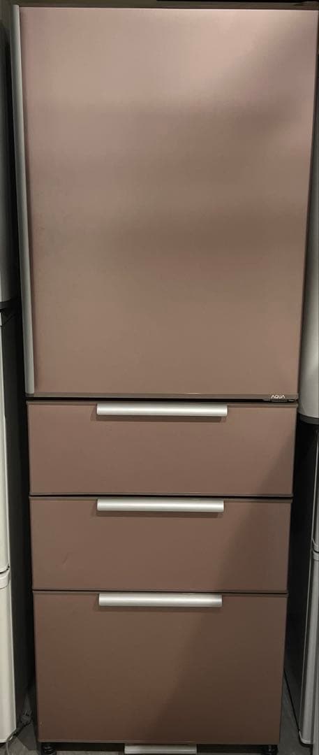 お買い得/AQUA/自動製氷/4ドア/オシャレ/大型冷蔵庫/ シャンパンピンク