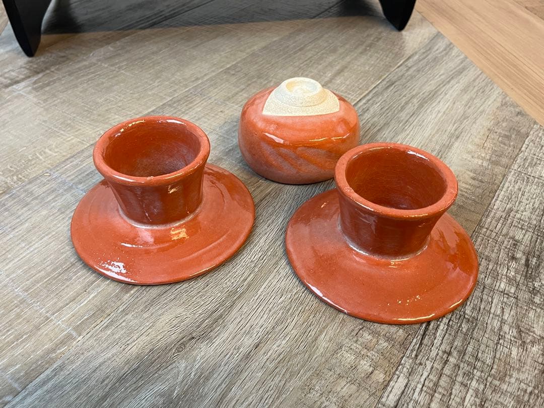 茶道具 今日庵認定 三具足 天目茶碗 天目台 高杯 利休居士御画像掛軸 共箱