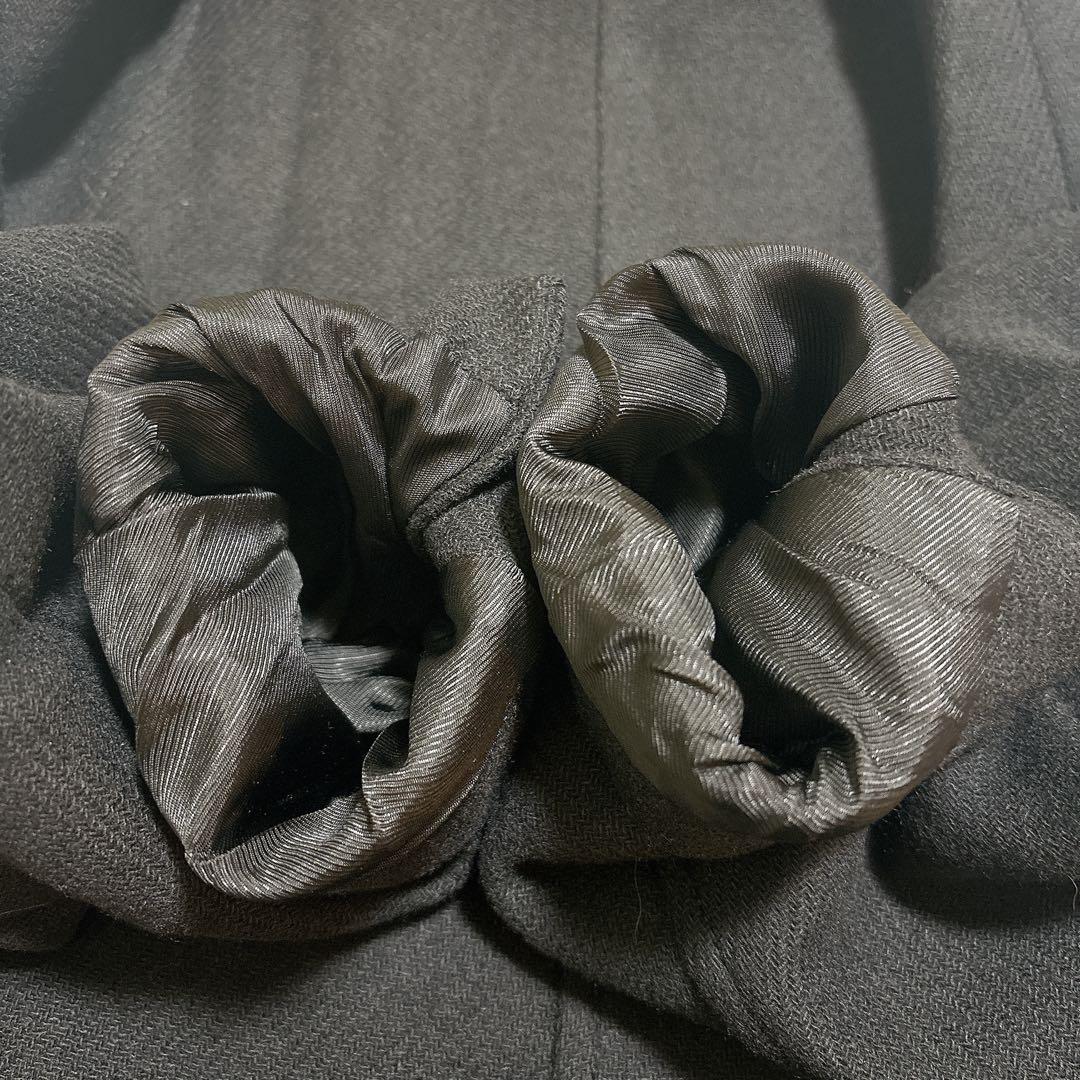 【美品】ZARA ダブルブレスト ナポレオンコート ウール ブラック S