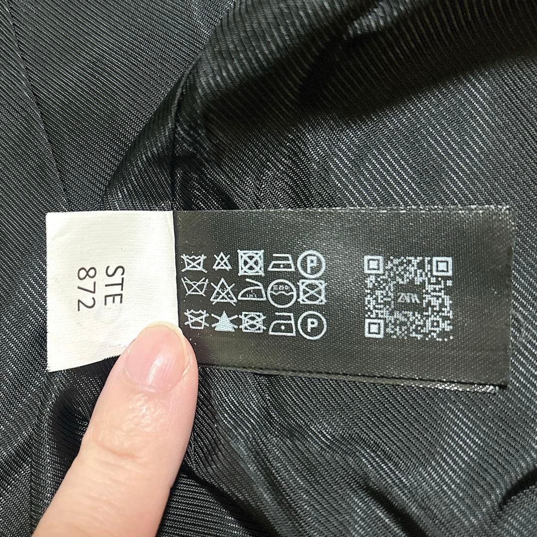 【美品】ZARA ダブルブレスト ナポレオンコート ウール ブラック S