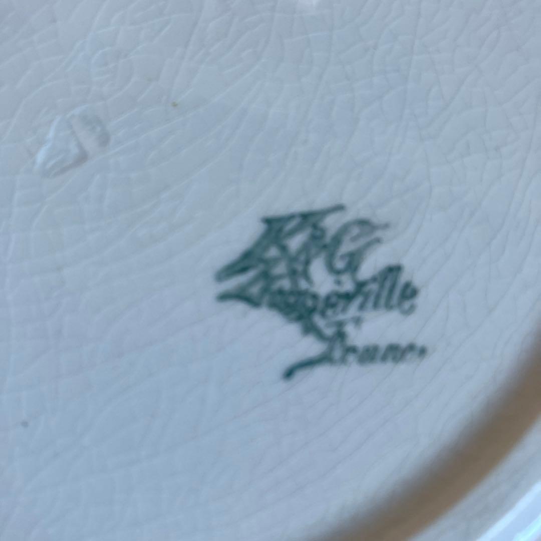 フランスアンティーク リュネヴィル窯　りんごの花アンティークプレート美品