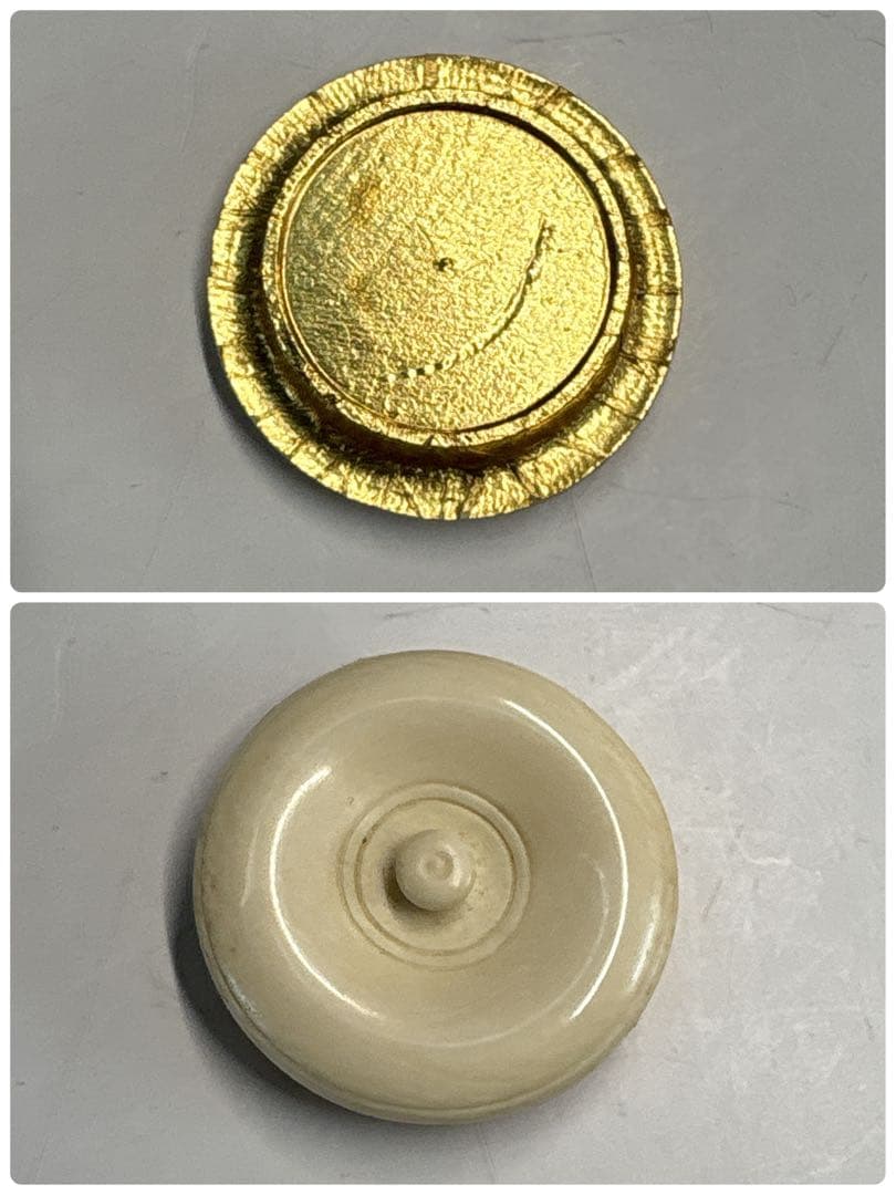 【中古品】小岱茶入　肩衝　耳付　仕覆2枚付