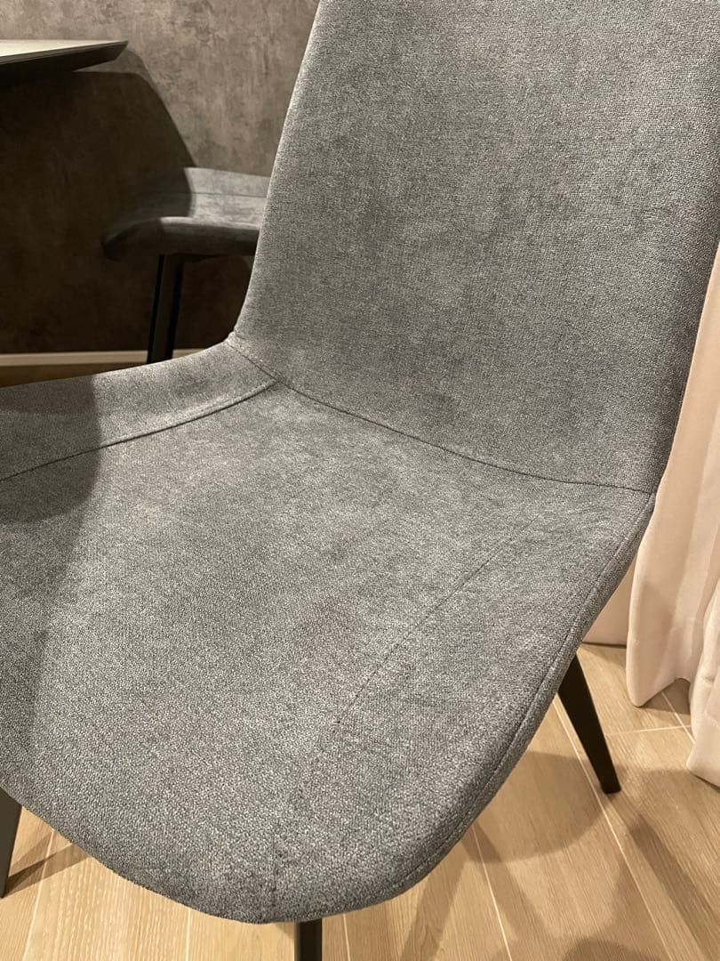 【新品】ダイニングチェア モダン×シンプル グレー 1脚