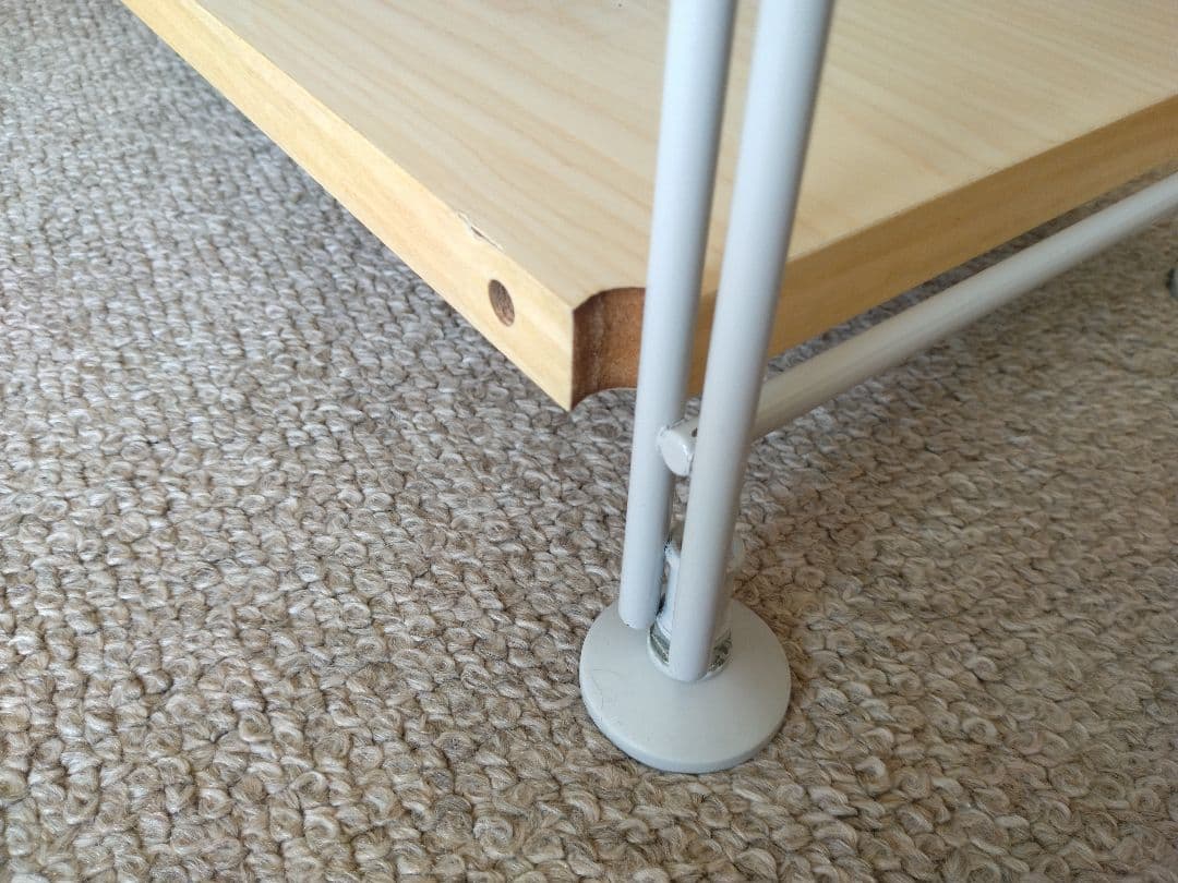 【訳あり】MUJI/無印良品 25cmスチールユニットシェルフ中グレー木製棚5段