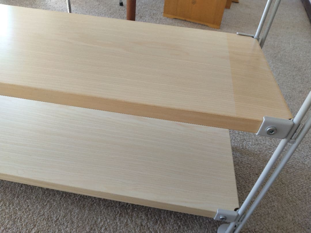 【訳あり】MUJI/無印良品 25cmスチールユニットシェルフ中グレー木製棚5段