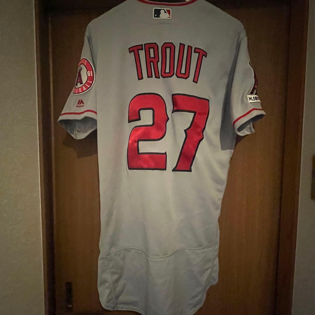 記念グッズ Mike Trout angels authentic jersey
