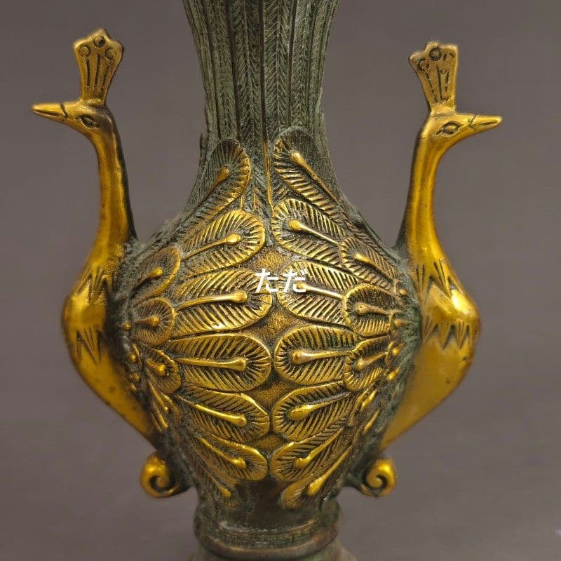 銅器 孔雀尊 リビング 玄関 博古架 装飾品 現代工芸品 置物