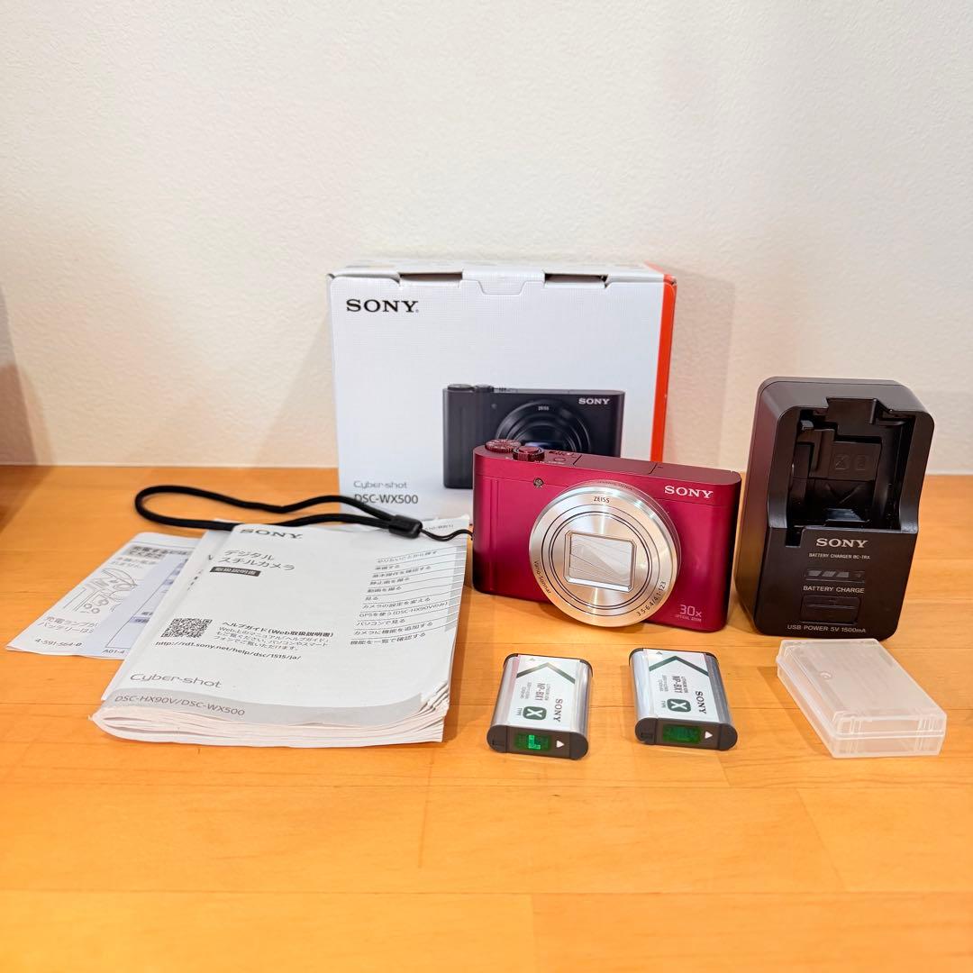 SONY DSC-WX500 サイバーショット　ソニー　レッド　デジカメ