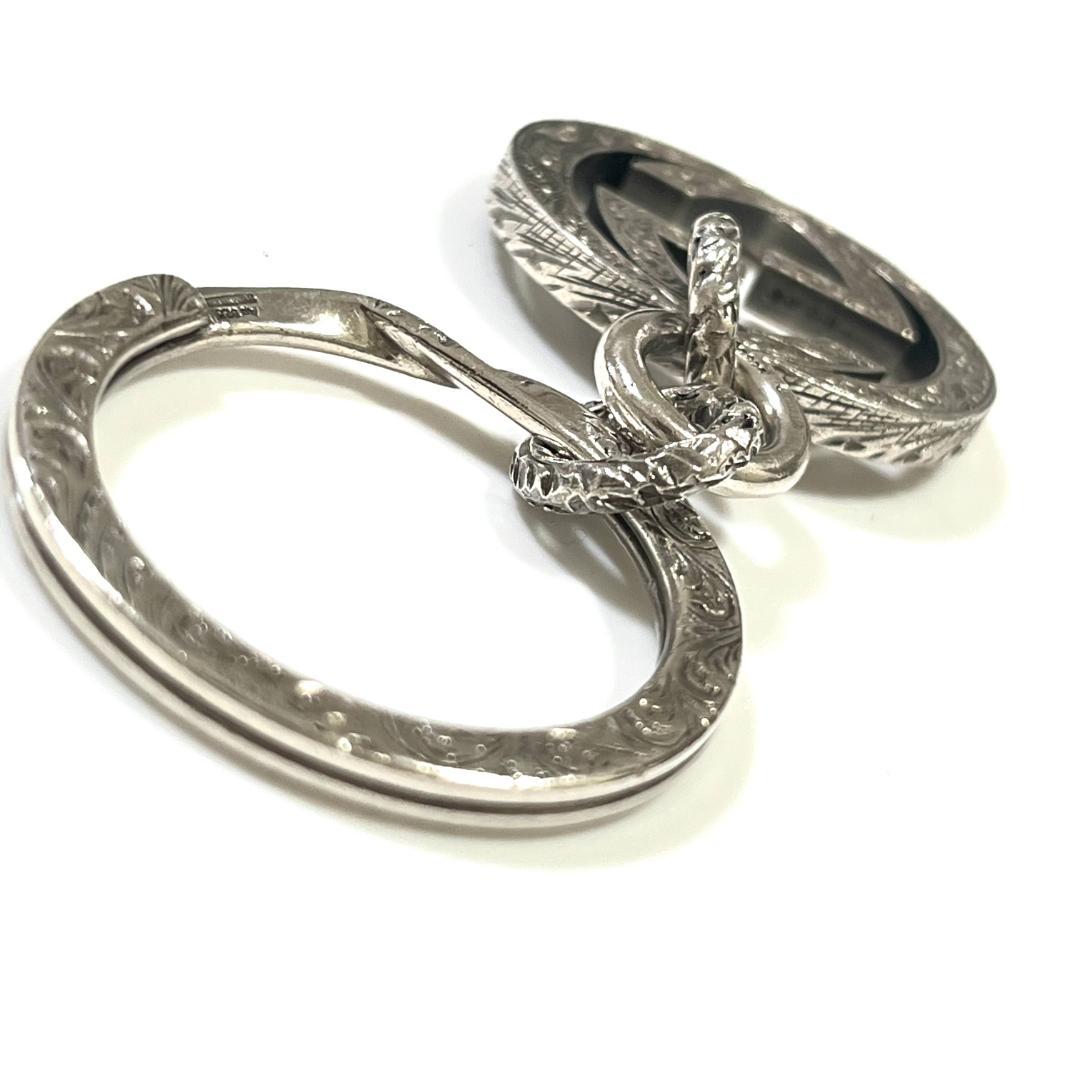 GUCCI グッチ インターロッキングG アラベスク 925 キーリング