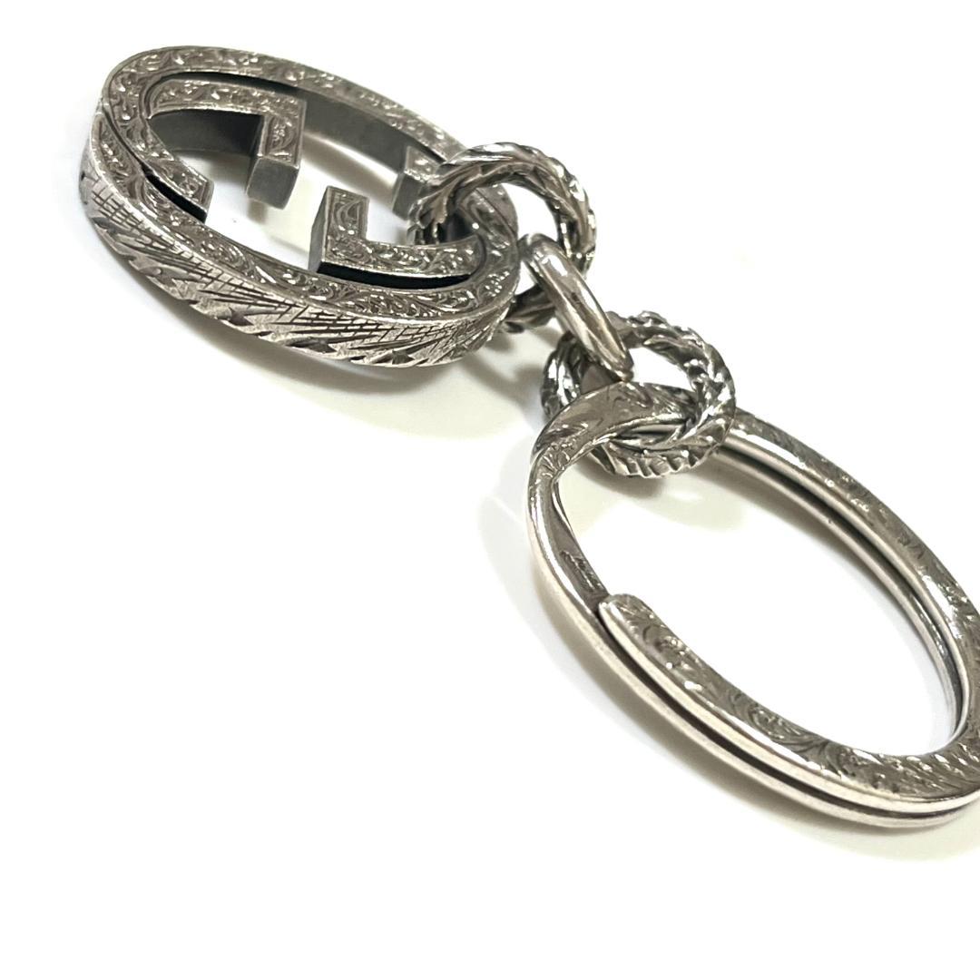 GUCCI グッチ インターロッキングG アラベスク 925 キーリング