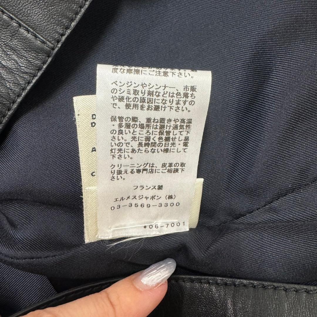 美品 HERMES シェーヌダンクル 34 レザーワンピース