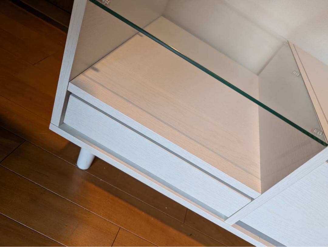 ■送料込■LOWYA ドレッサー ローテーブル ホワイト 鏡 化粧台 センター