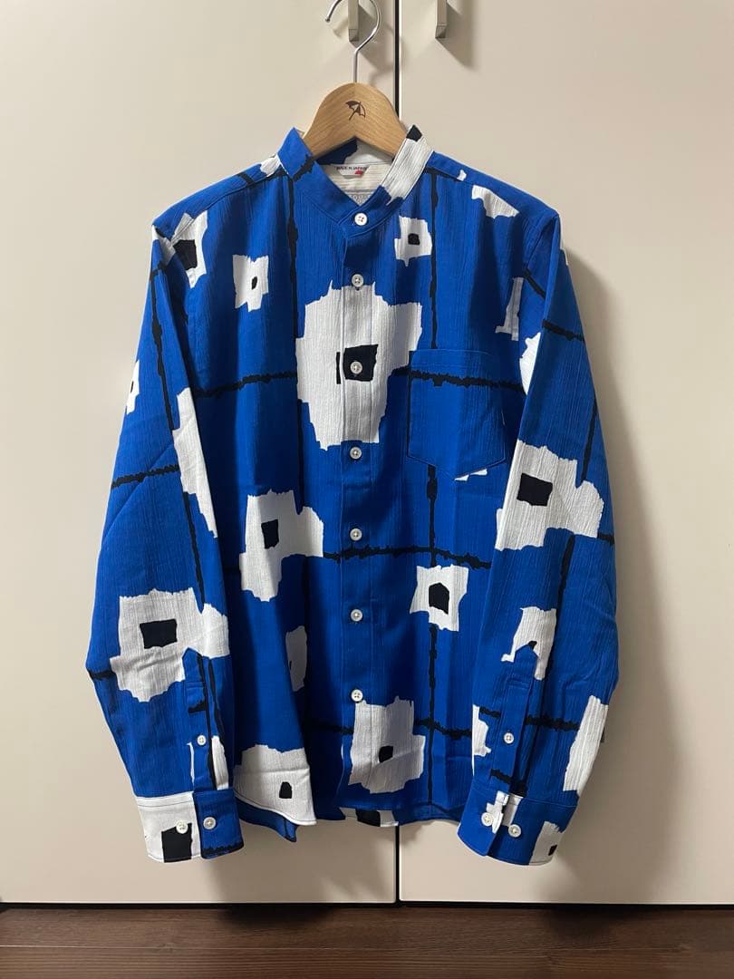 【新品未使用】sousou 高島縮スタンドカラーシャツ／天花（てんか）