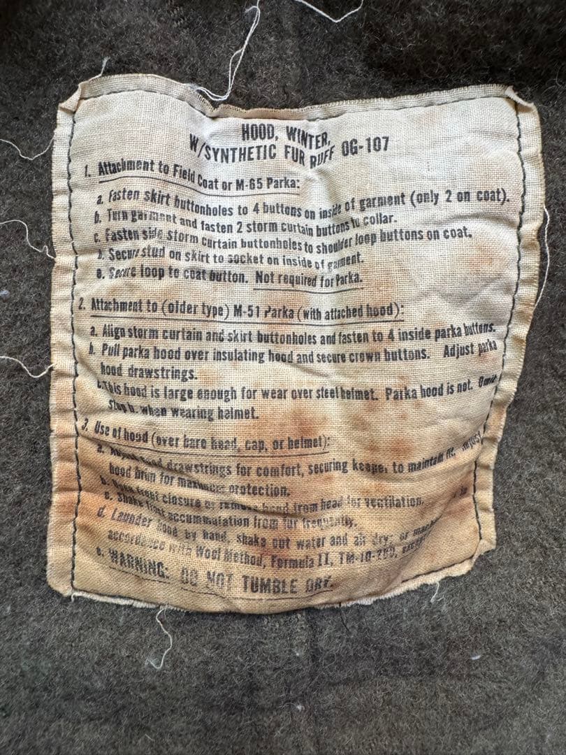 1970's～U.S.ARMY M-65 FISHTAIL PARKA Sサイズ