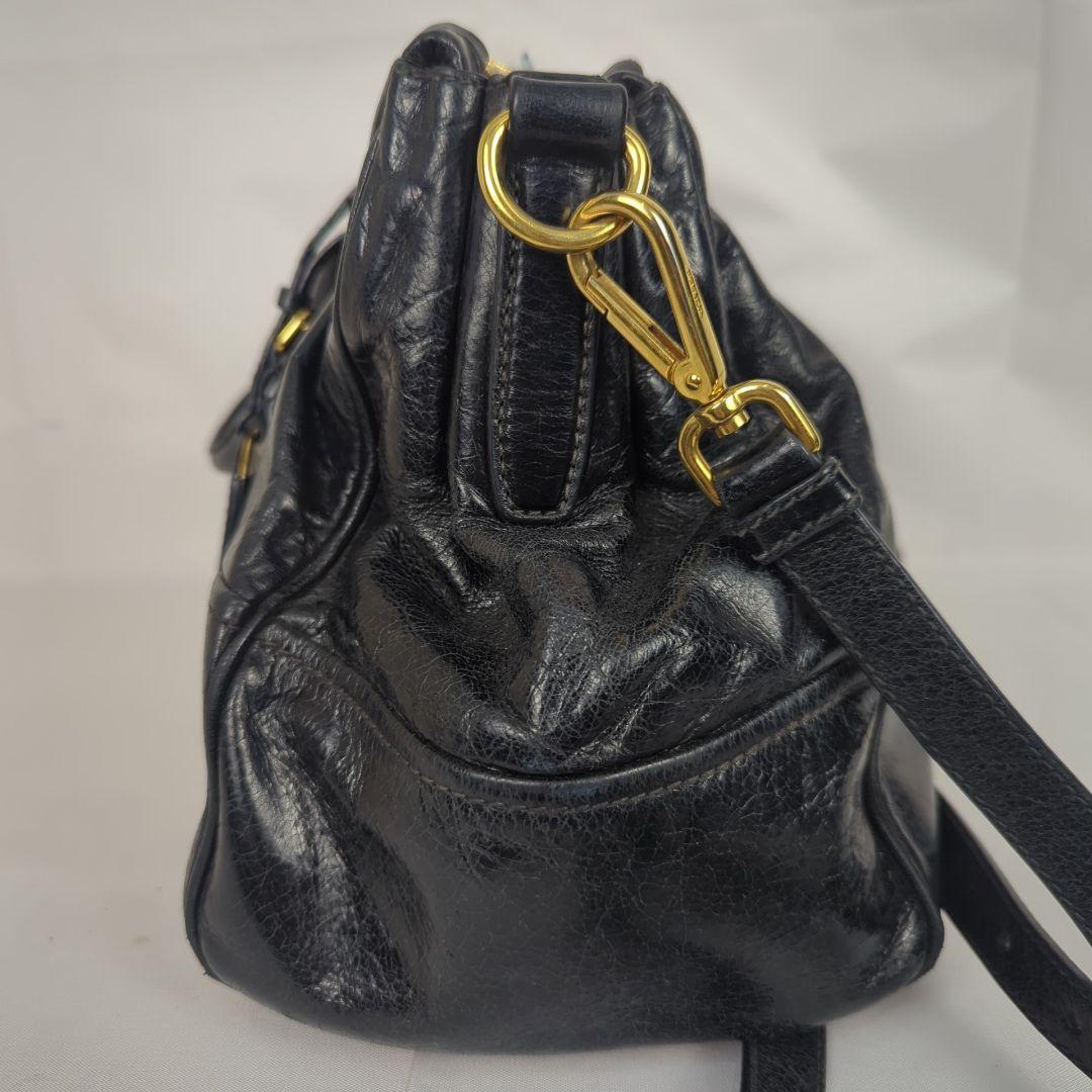 PRADA プラダ ショルダーハンドバッグ ミニボストン ヴィッテロ レザー