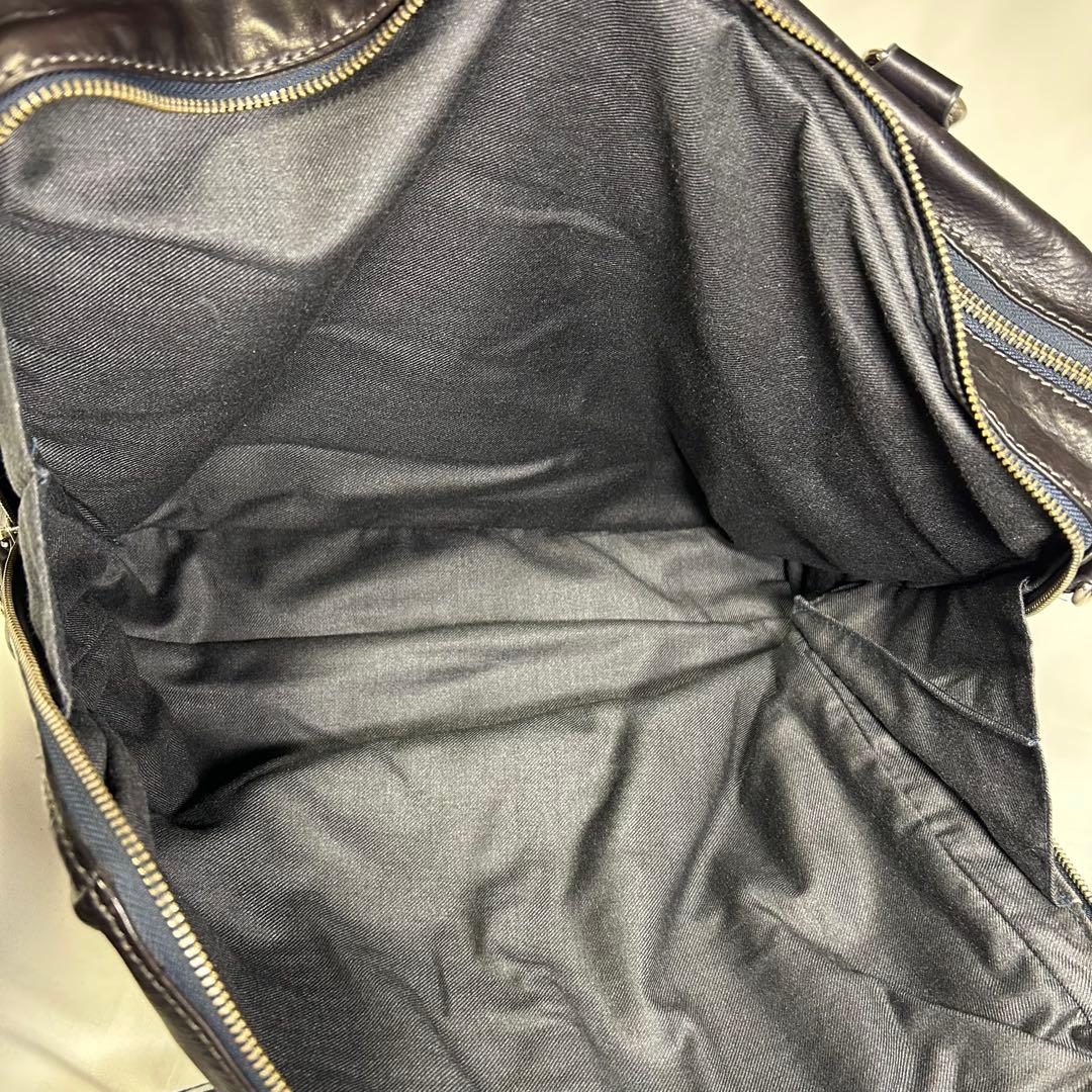 【希少】ACUNEO アクネオ ビジネスバッグ 2層式 2wayオールレザー 黒