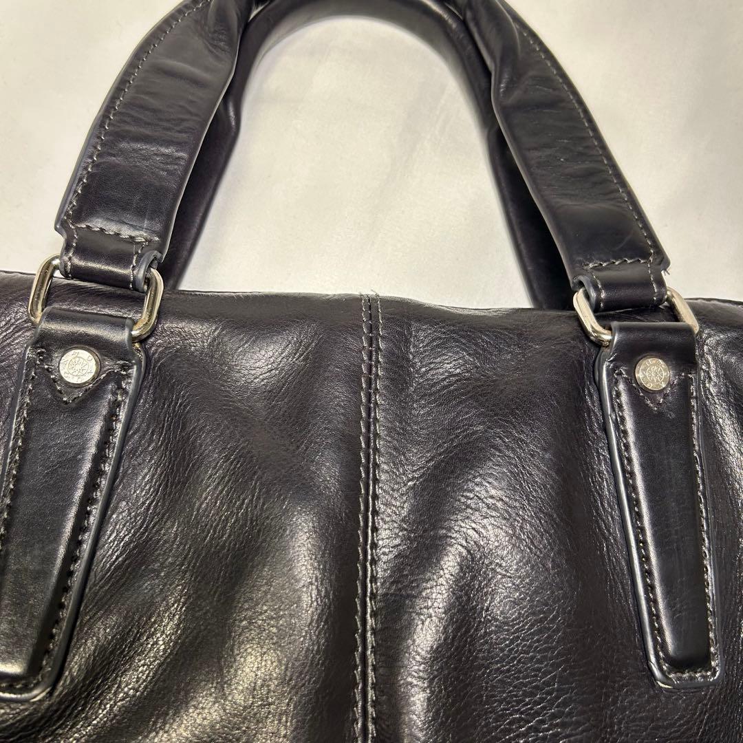 【希少】ACUNEO アクネオ ビジネスバッグ 2層式 2wayオールレザー 黒