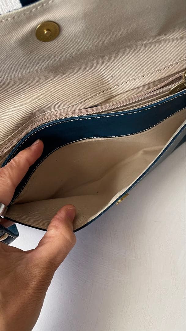 【値下げしました】キソラ⭐︎ネイビー レザー ショルダーバッグ