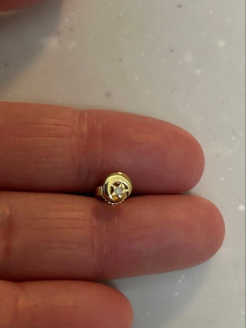 rescent Luna（クレセントルナ）18金シングルピアス　18k