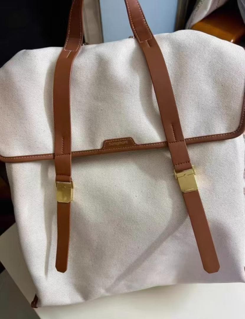 ホワイト デニム バックパック 大容量 リュック