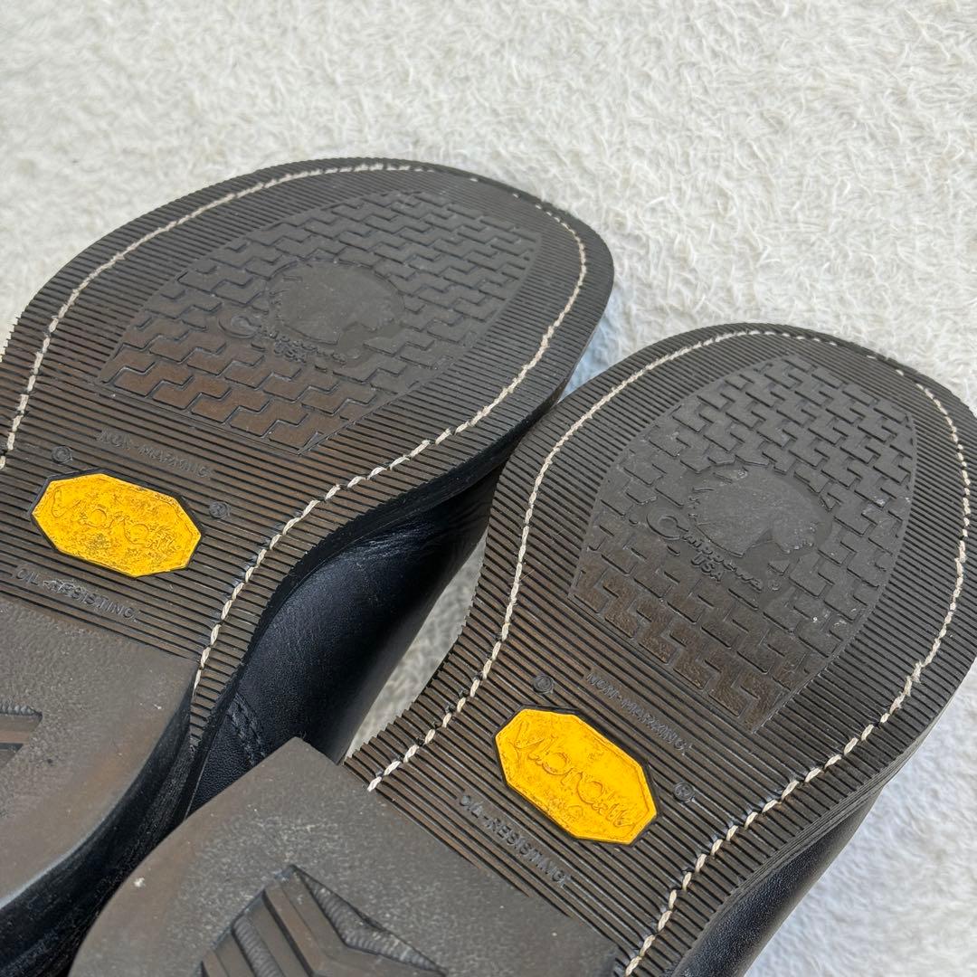 【Chippewa 白タグ】ショートエンジニアブーツ 黒 10E 28cm