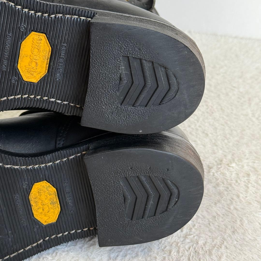 【Chippewa 白タグ】ショートエンジニアブーツ 黒 10E 28cm