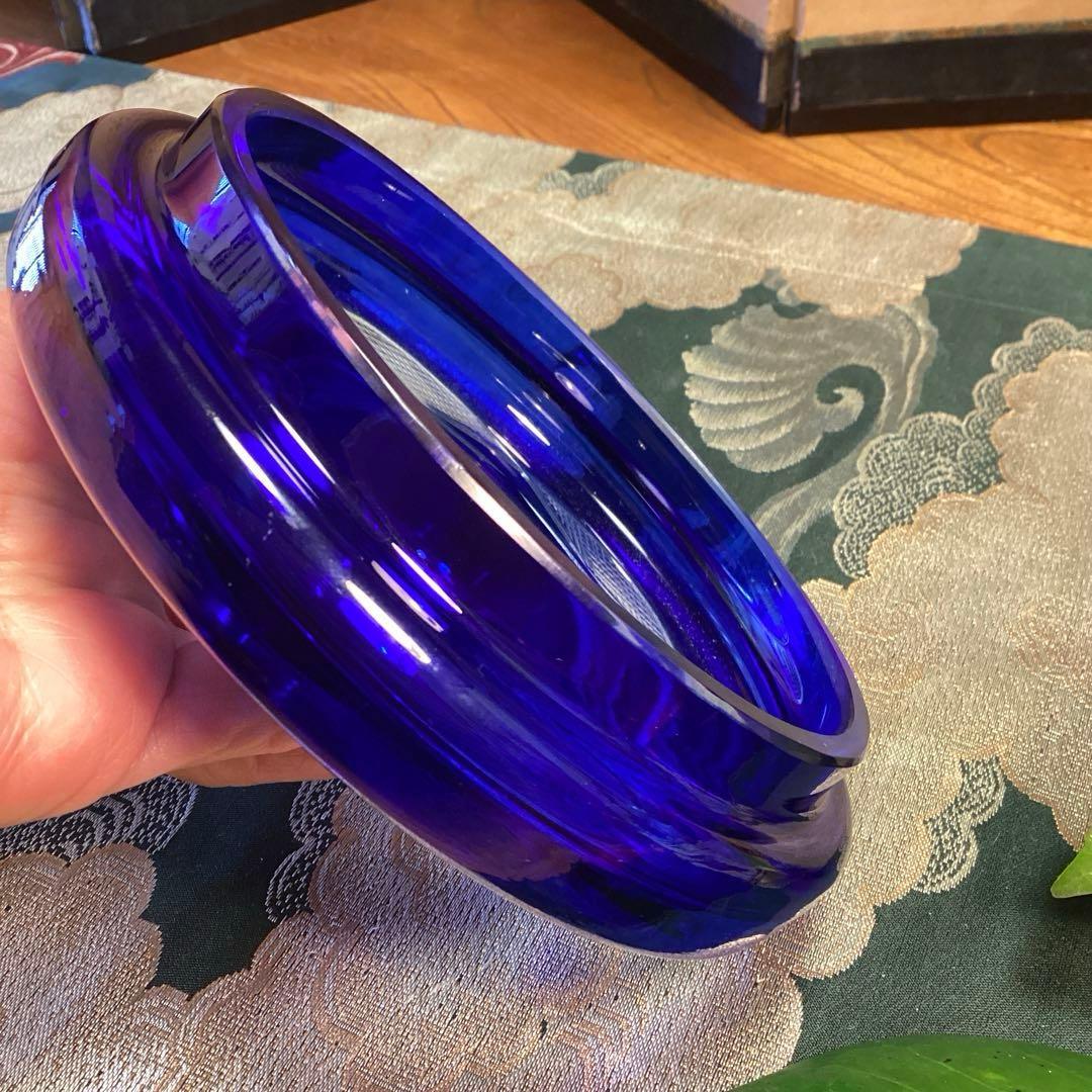 A901 茶道具　色被ガラス　義山　切子　水指