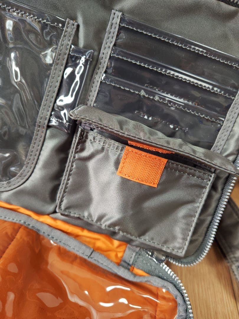 希少 廃盤 PORTER タンカー ショルダーバッグ 2層 グレー 玉虫色 茶